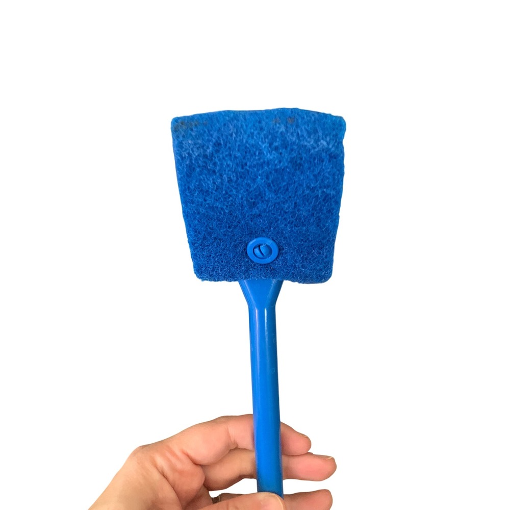 Aquarium Algae Scraper Cleaner Tool Blue Long Handle Glass Tank